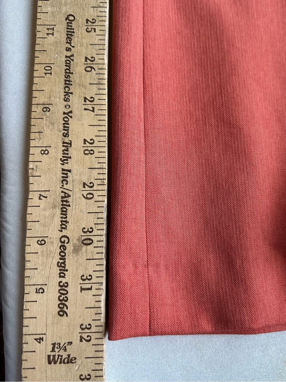 Lior Paris Pants Womens T2 US 6 Rust Coral Wide Leg Flat Front Made France 29x32 - Picture 12 of 13